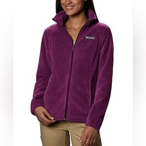 EUC Columbia Plush Fleece Plum Purple Jacket Medium
